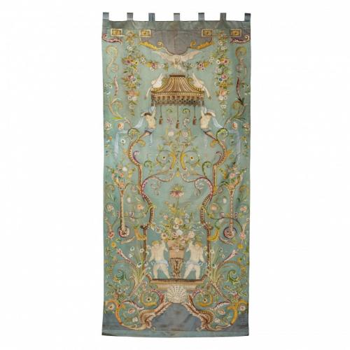 A Large and Impressive Chinese Embroidered Silk Hanging