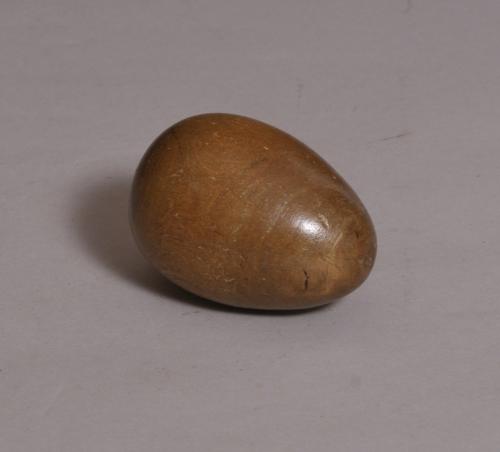 S/3736 Antique Treen Late Victorian Sycamore Egg