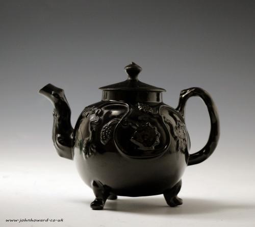 Antique English Staffordshire pottery teapot circa 1770