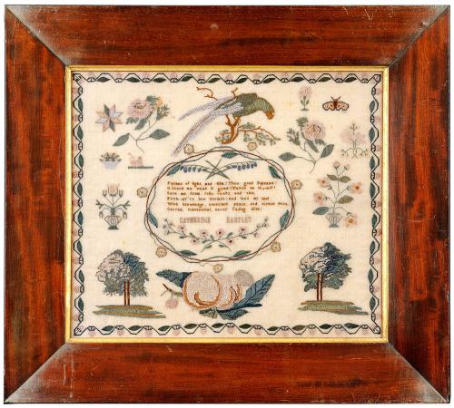 An Attractive Sampler by Catherine Hartley, circa 1835