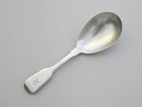 Rare Victorian Provincial Silver Caddy Spoon