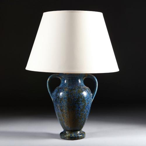 A Pierrefonds Pottery Vase as a Lamp