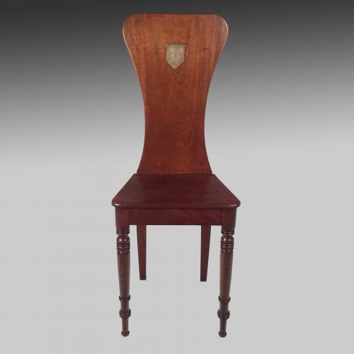 Georgian mahogany scabello hall chair