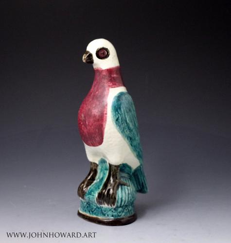 Scottish pottery figure of a bird with a folk artistic appeal, early 19th century