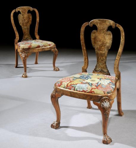 Giles Grendey: A Pair of George II Walnut Side Chairs
