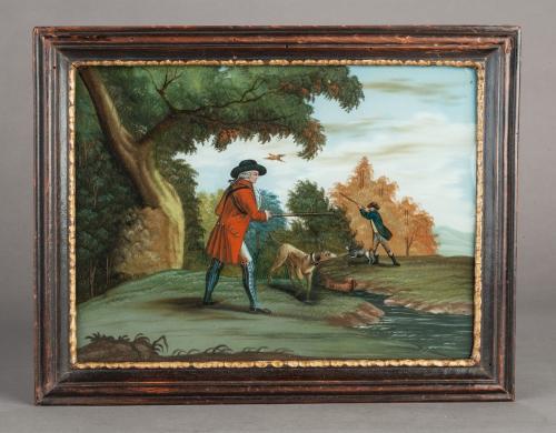 Pheasant Shooting; Glass Picture After Morland