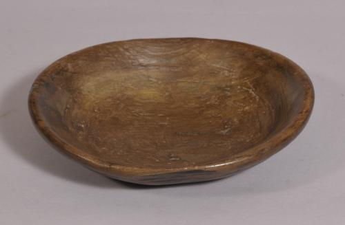 S/3799 Antique Treen 18th Century Sycamore Food Bowl