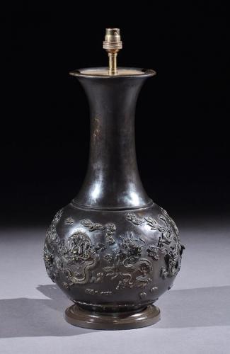 Chinese Bronze Lamp