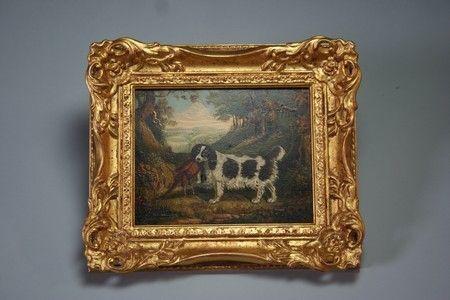 Oil Painting Of A Spaniel, 18th Century