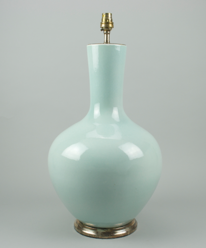 A Pale Blue Straight Necked Vase