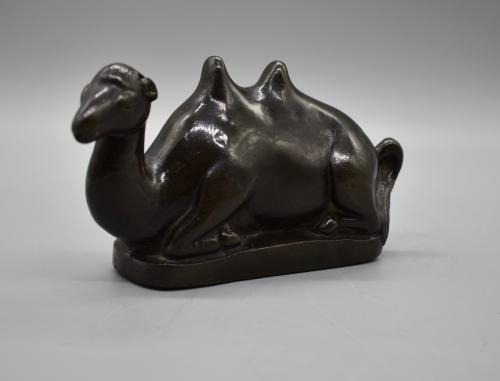 A Bronze Brush Rest in the form of a Camel