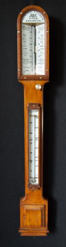 Negretti & Zambra - London. Good quality and unusual 19th Century oak cased ‘Admiral Fitzroy’s Storm Barometer’ - No. 1610