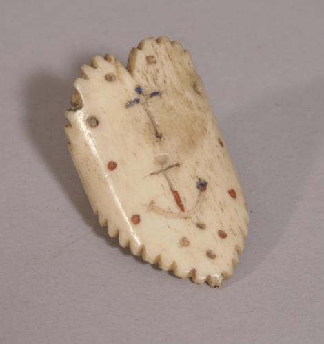 S/3860 Antique 18th Century Napoleonic Mutton Bone Toggle