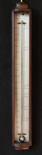 William Harris & Co. - London. Rare Georgian mahogany bow-fronted Thermometer