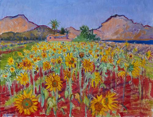Sunflowers, Pollenca, Majorca, Frederick Gore C.B.E., R.A. (1913-2009)