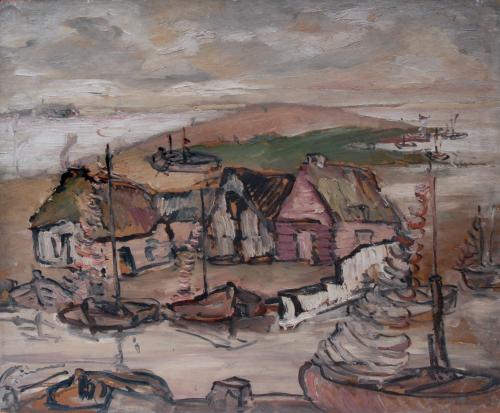 Fishing Village, Stanley Grimm R.O.I., R.P. (1891-1966)