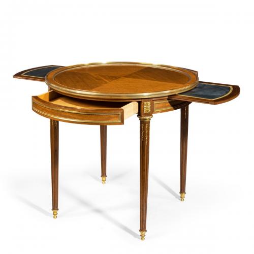A Napoleon III mahogany side table