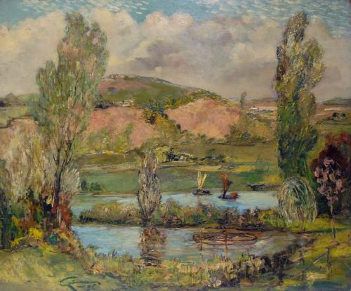 Sussex Landscape, Stanley Grimm R.O.I., R.P. (1891-1966)