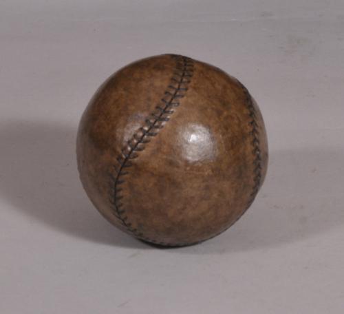 S/3902 Antique 19th Century Leather Softball