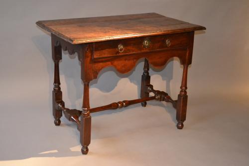 A Queen Anne fruitwood side table