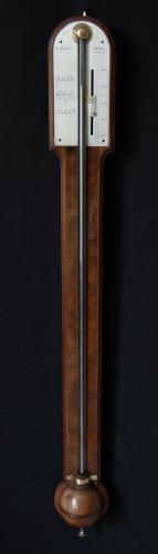 Watkins & Hill - London. Cuban mahogany Stick Barometer in original condition. c1820