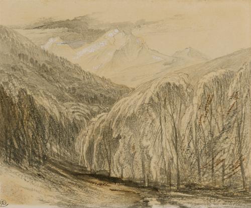 The Pass of Monte D'Oro, Corsica, Edward Lear