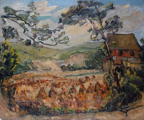 Sussex Landscape - Chalk Quarry, Stanley Grimm R.O.I., R.P. (1891-1966)