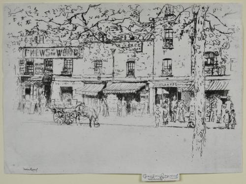 Theodore Roussel - The Street, Chelsea Embankment - etching