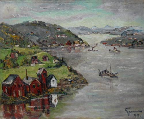 Norwegian Fjord, Stanley Grimm R.O.I., R.P. (1891-1966)