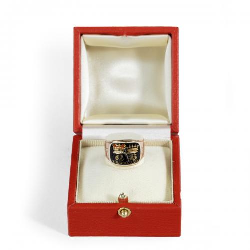 The enamel and gold Nelson memorial ring made for his aunt, Mrs Thomasine Goulty (1733-1821),