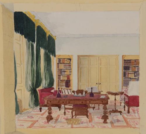 The Library, Fairford Park, Gloucestershire, Augusta Raymond-Barker (British, 1827–1900)