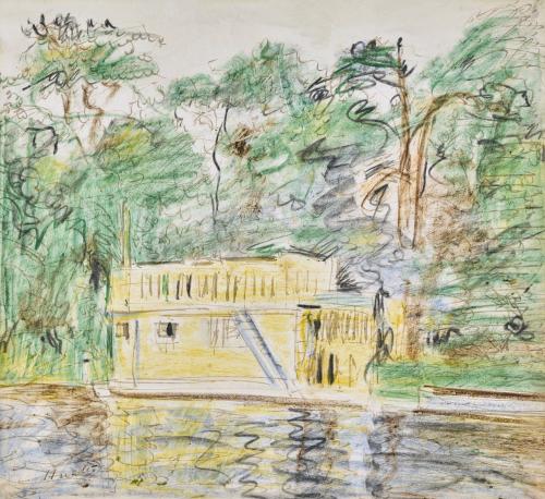 Houseboats, Loch Lomond, George Leslie Hunter (1877-1931)