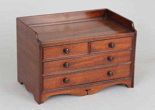 Fine quality George III period miniature mahogany chest-of-drawers