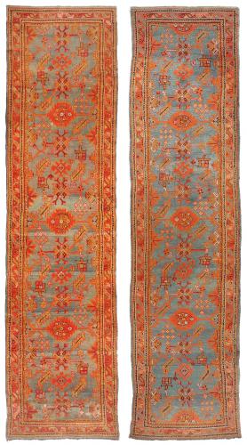 Collection of Six Antique Ushak runners