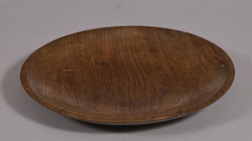 S/4015 Antique Treen 19th Century Ash Platter