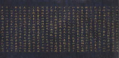 Buddhist Sutra, painted in gold