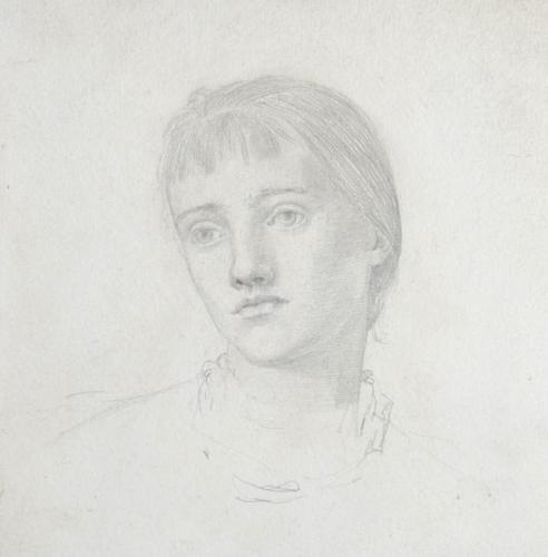 The head of a girl, Evelyn De Morgan, née Pickering (British, 1855–1919)