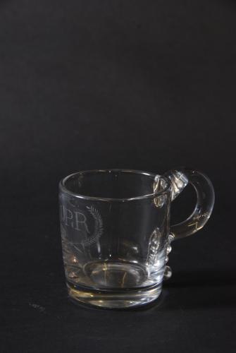 Small mug engraved JPR. English c. 1800
