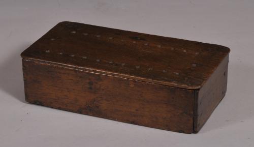 S/4019 Antique Treen 19th Century Mahogany Whist or Card Box