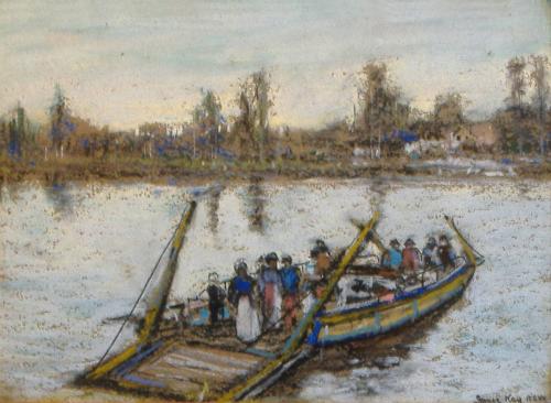 The Ferry, James Kay R.S.W., A.R.S.A., R.S.A. (1858-1942)