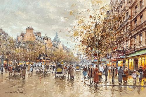 Antoine Blanchard (French 1910–1988) Boulevard Bonne Nouvelle, Paris