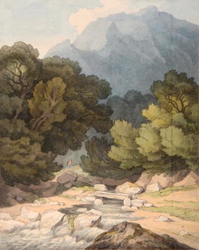 Downstone Rock from Saugh Mill, Devon - John White Abbott (British, 1763–1851)