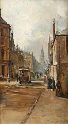 Cathcart Street, Greenock, Charles J. Lauder R.S.W. (1840-1920)