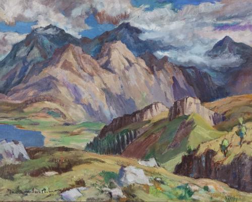 The Five Sisters of Kintail, John MacLauchlan Milne R.S.A. (1885-1957)