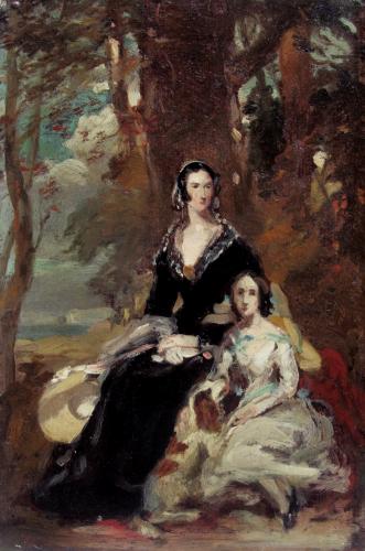 Portrait of Two Ladies, Sir Daniel MacNee P.R.S.A. (1806-1882)