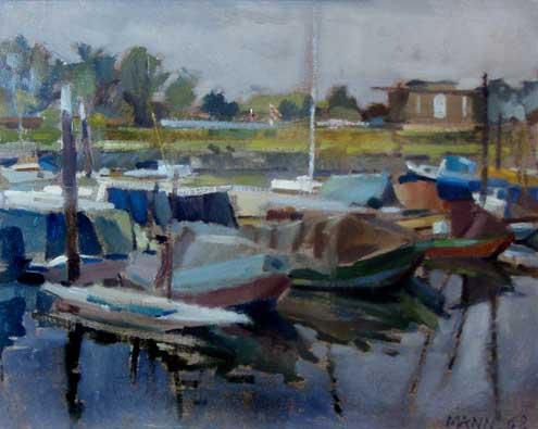 Dordrecht, Boats - Cyril Mann (1911-1980)