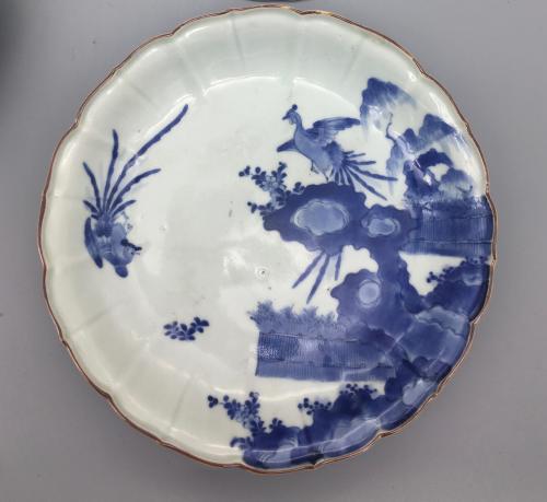 Blue and White Kakiemon Phoenix Dishes, Circa 1690-1710
