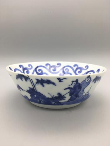 Kakiemon Blue and White Figural Bowl