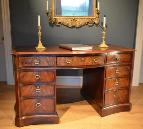 A fine George III library table or partners desk. English Circa 1790  