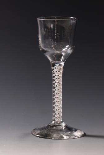 Wineglass with ogee bowl circa 1765-70